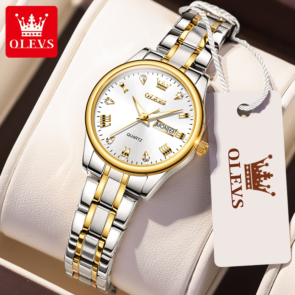 Luxury Watch Moon Phase - Olevs neue Mode Frauen Quarzuhr wasserdichte