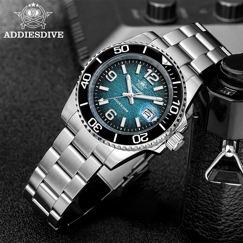 Diver Watch 300M - ADDIESDIVE 41 mm Herren-Taucheruhr AD2513, 200