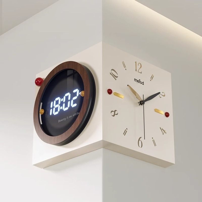 Luxury Watch Wall Clock - Eckwanduhr, doppelseitige Wanduhr, moderner Luxus, ästhetisch,