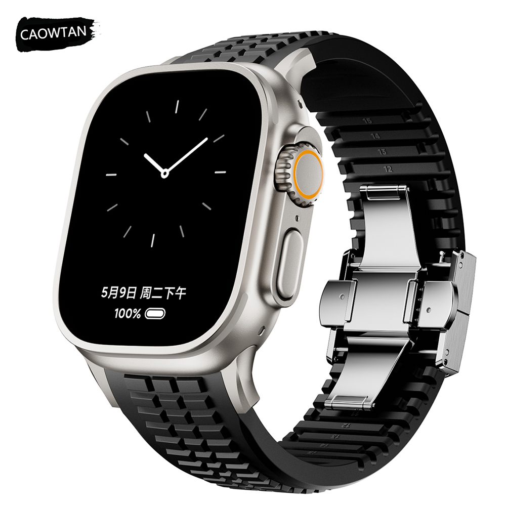 Luxury Watch Ap - Sport-Silikonarmband für Apple Watch Ultra 2,