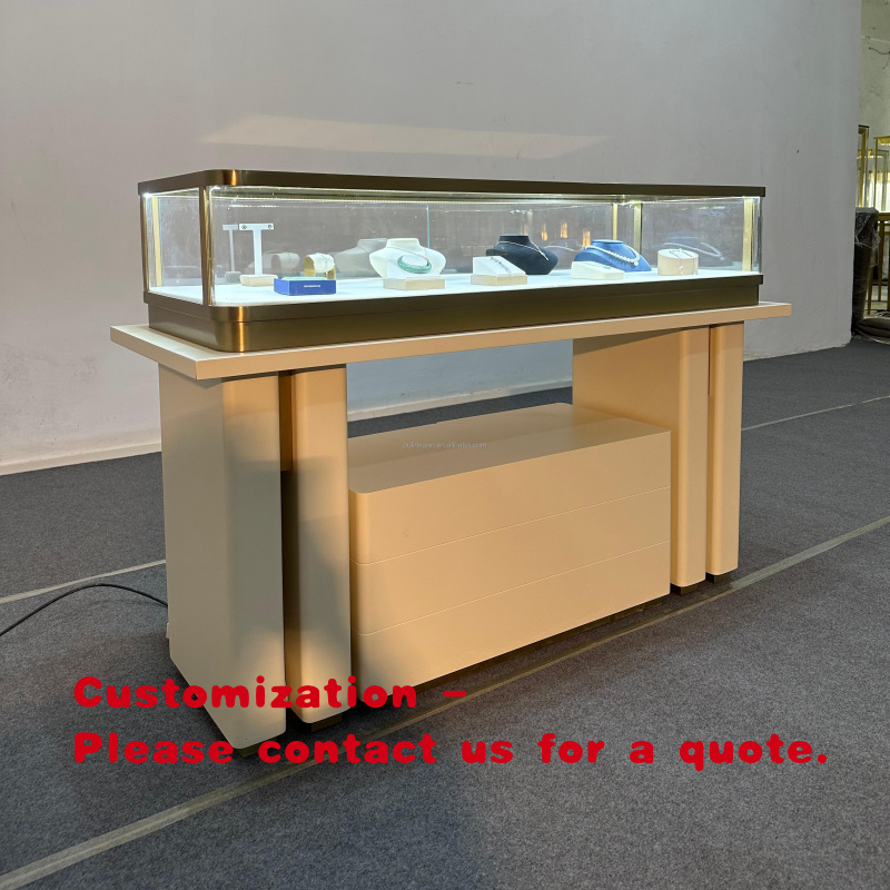 Luxury Watch Exhibition - Maßgefertigter Edelstahl-Schmuck- und Uhren-Präsentationstisch, Vitrine aus