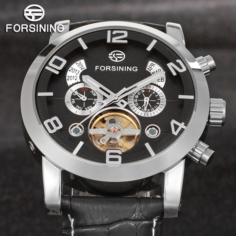 Regulator Display Watch - Forsining Mode Mechanische Männliche Armbanduhren Tourbillon