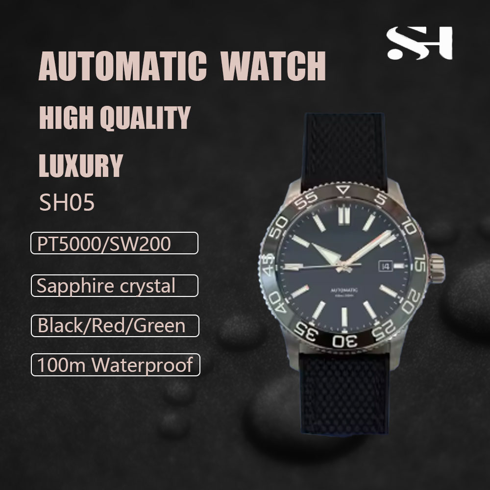 Cloisonne Enamel Dial - SH05 Herren-Luxusuhr 150M Wasserdicht Professioneller Taucherstil,