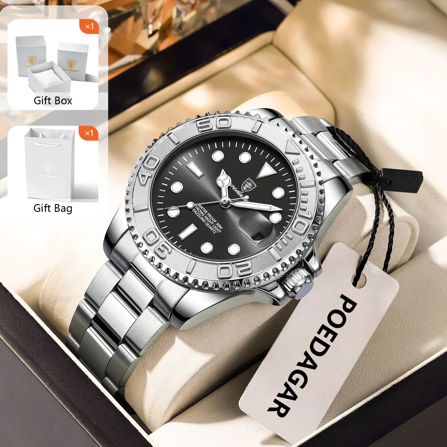 Luxury Watch Business - POEDAGAR Trendy Sport Mann Uhr Leuchtende