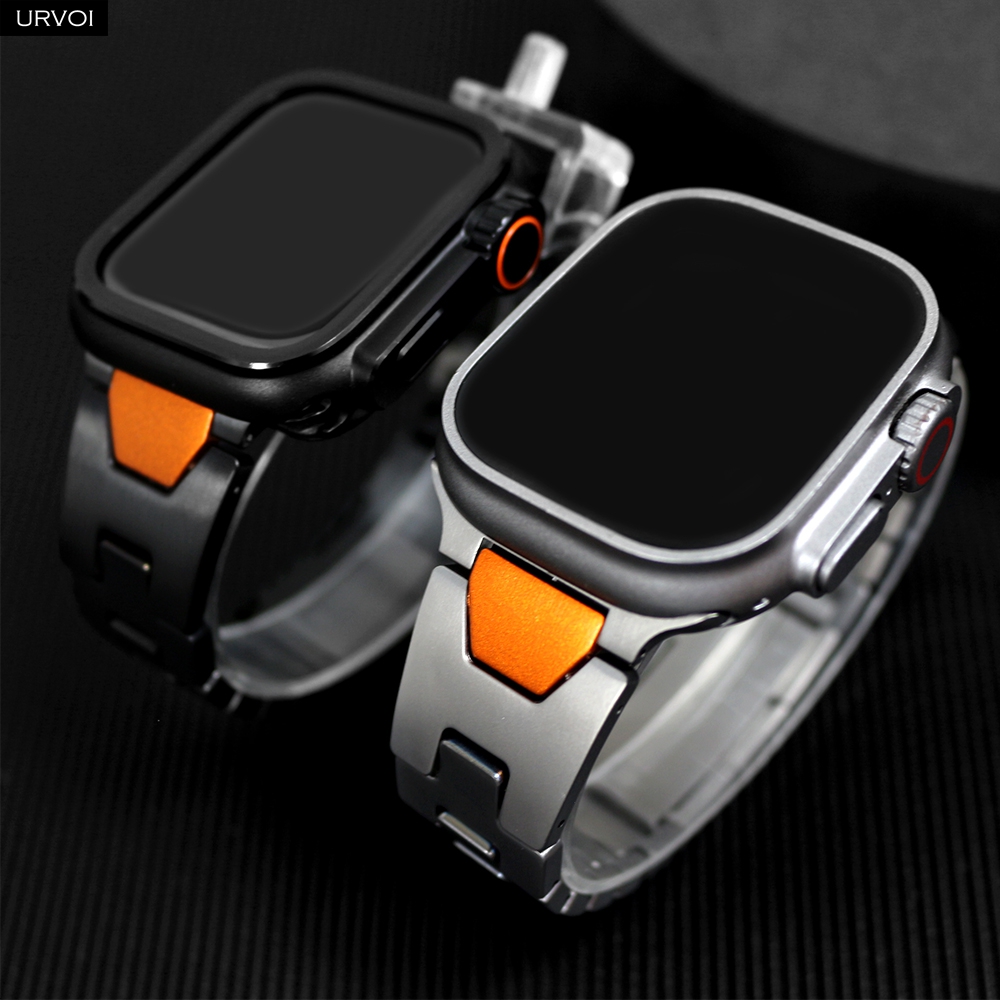Luxury Watch Ap - URVOI Luxus-Herrenarmband aus Edelstahl für Apple
