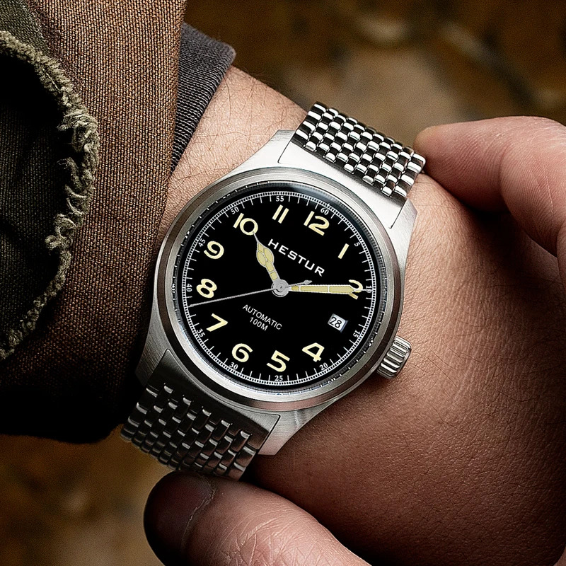 Automatic Pilot Watch - Hestur Automatische mechanische Uhr Pilot Herren