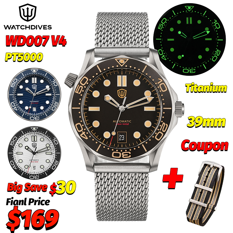 Watchdives Wd007 V4 39 mm NTTD – Diver Watch 300M Bewertung und Preis