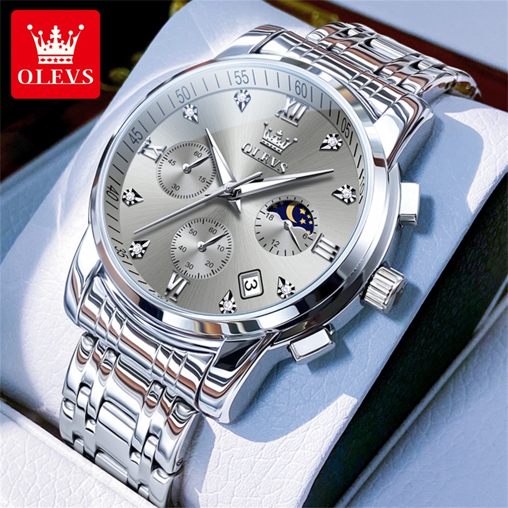 OLEVS 2858 Quarzuhr für Herren – Luxury Watch Moon Phase Bewertung und Preis