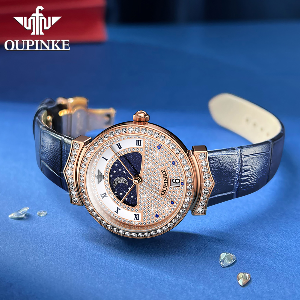 OUPINKE 3216 Damenuhr, wasserd – Luxury Watch Moon Phase Bewertung und Preis