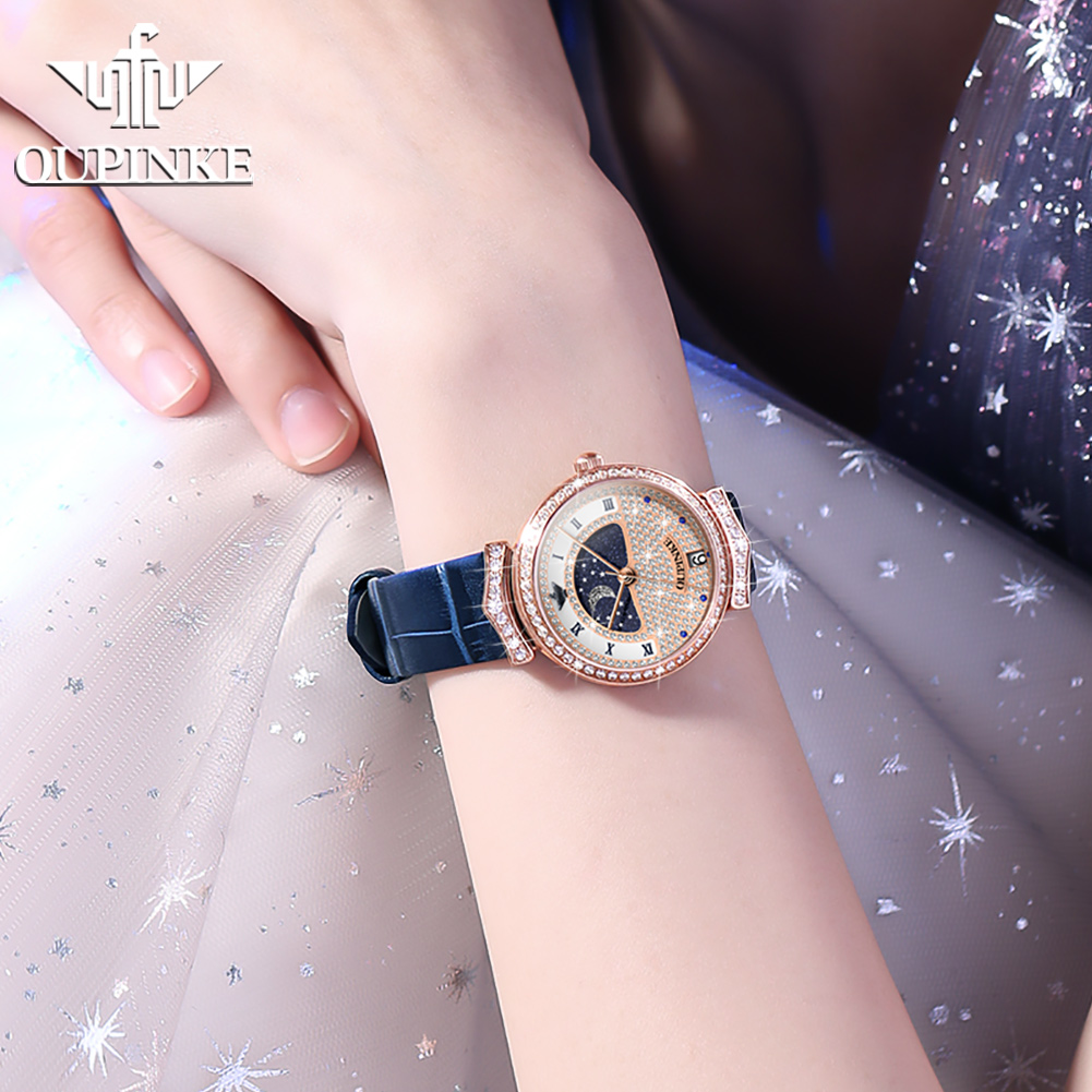 OUPINKE 3216 Damenuhr, wasserd – Luxury Watch Moon Phase Bewertung und Preis