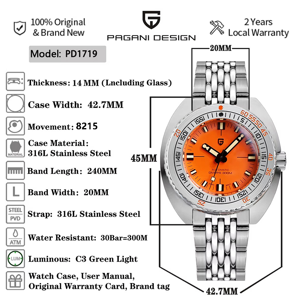 Pagani Design 2026 Herren Mech – Diver Watch 300M Bewertung und Preis