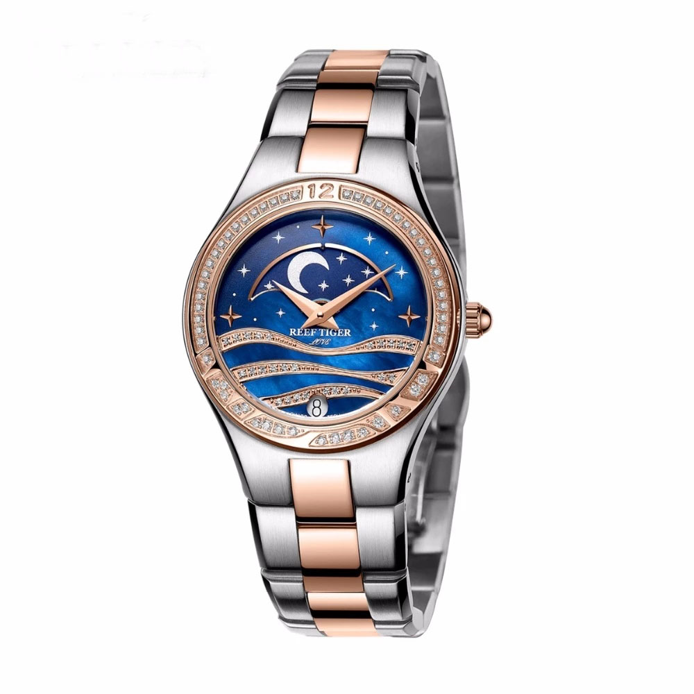 Reef Tiger/RT Luxus Quarz Dame – Luxury Watch Moon Phase Bewertung und Preis