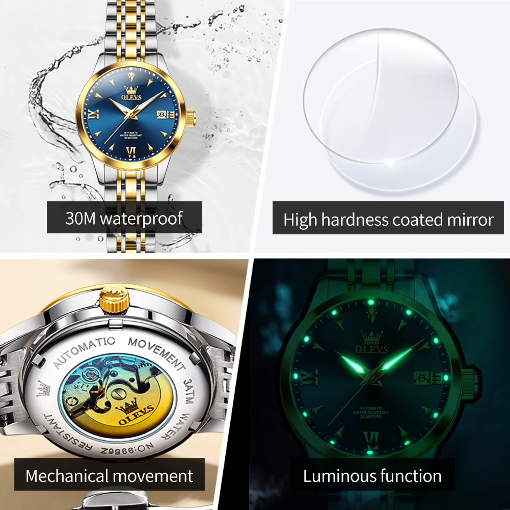 OLEVS 9956 Damenuhr Luxusmarke – Luxury Watch Moon Phase Bewertung und Preis