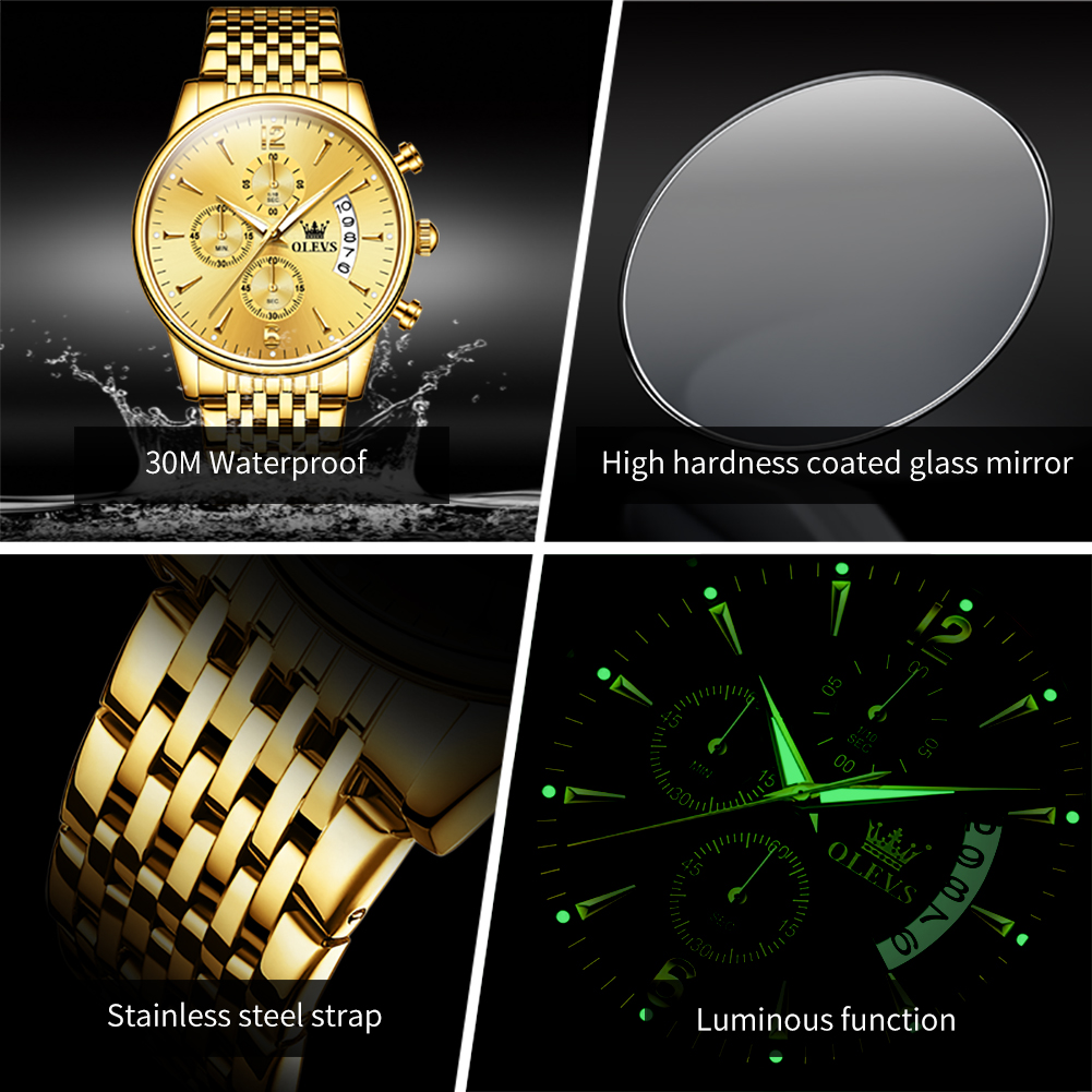 OLEVS Marke Luxus Gold Quarzuh – Luxury Watch Exhibition Bewertung und Preis