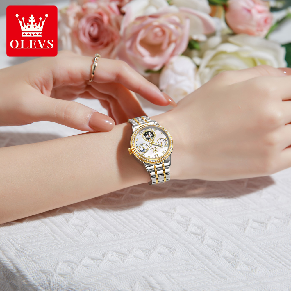 OLEVS Automatikuhr für Damen,  – Luxury Watch Moon Phase Bewertung und Preis