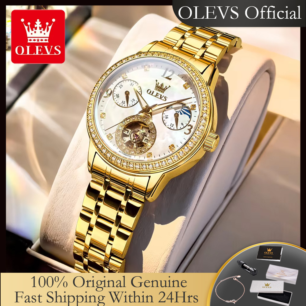 OLEVS 6750 Automatische Damenu – Luxury Watch Moon Phase Bewertung und Preis