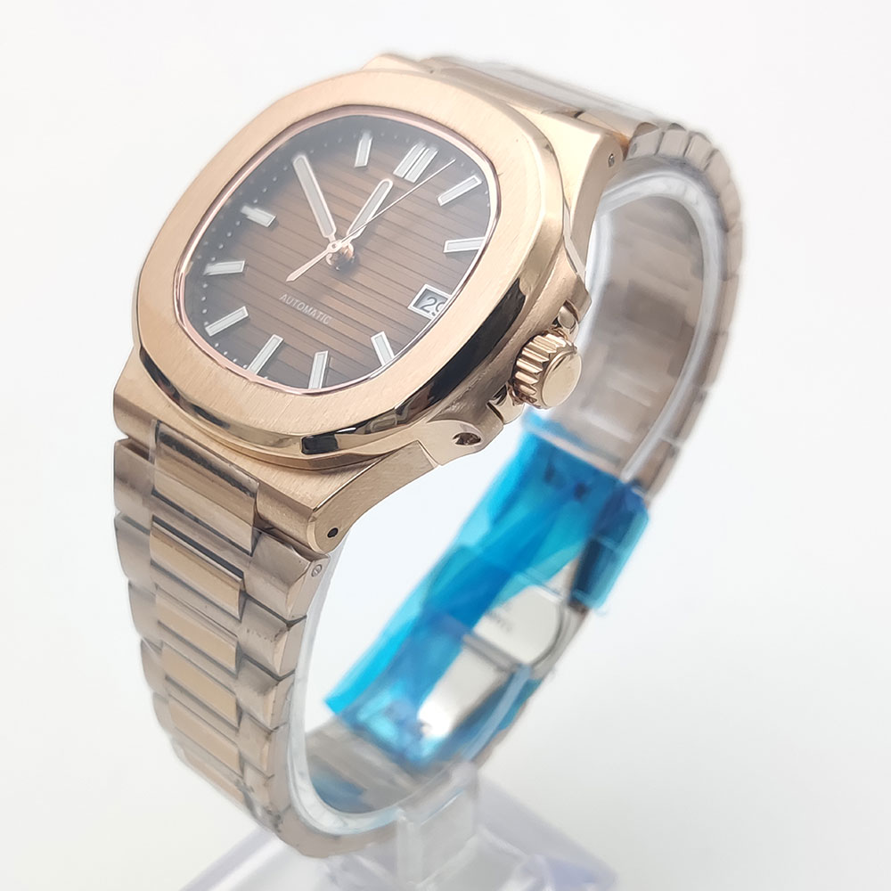 Luxus Rose Gold 40MM Quadrat N – Patek Philippe Watch Nautilus Bewertung und Preis