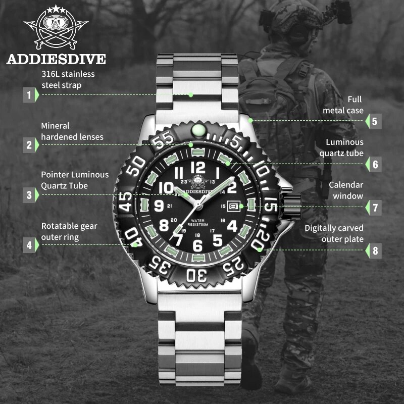 Addies dine men mode casual uh – Diver Watch 300M Bewertung und Preis