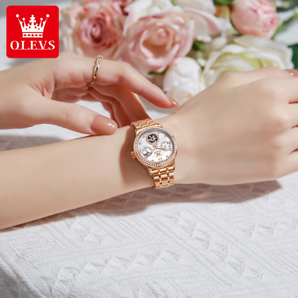 OLEVS Damenuhren, Top-Marke, l – Luxury Watch Moon Phase Bewertung und Preis
