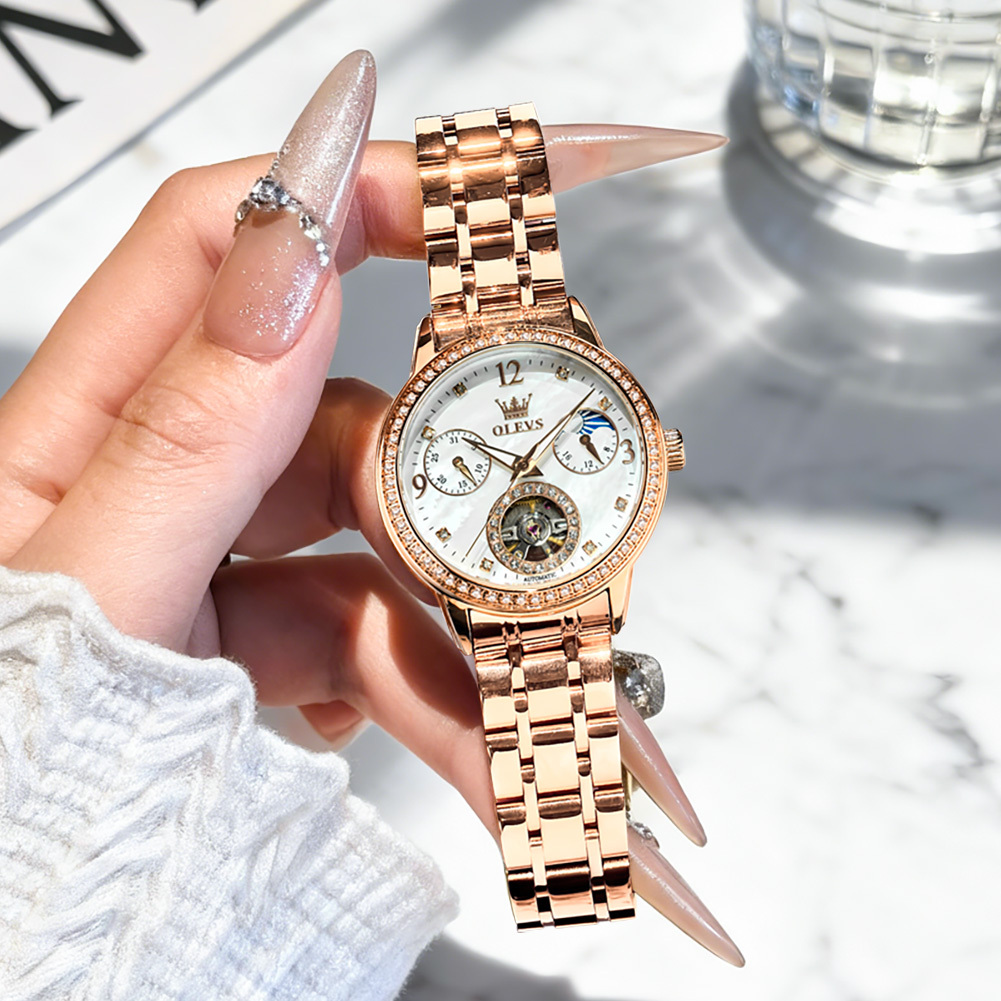 OLEVS Damenuhren, Top-Marke, l – Luxury Watch Moon Phase Bewertung und Preis