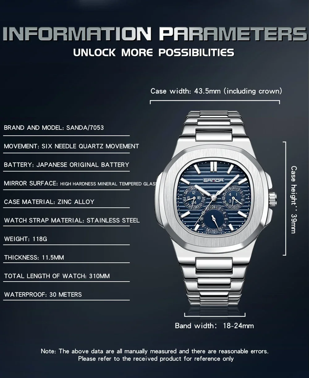 Sanda 7053 Mode Luxus Business – Luxury Watch Ap Bewertung und Preis